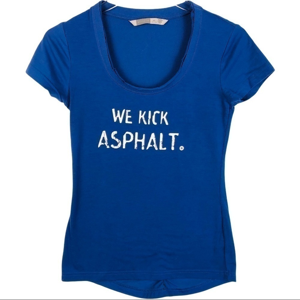 ATHLETA we kick asphalt tee size XXS